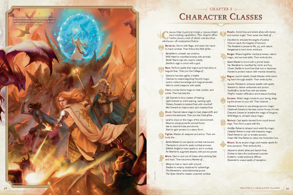 DandD - meniac news - CHARACTER CLASSES